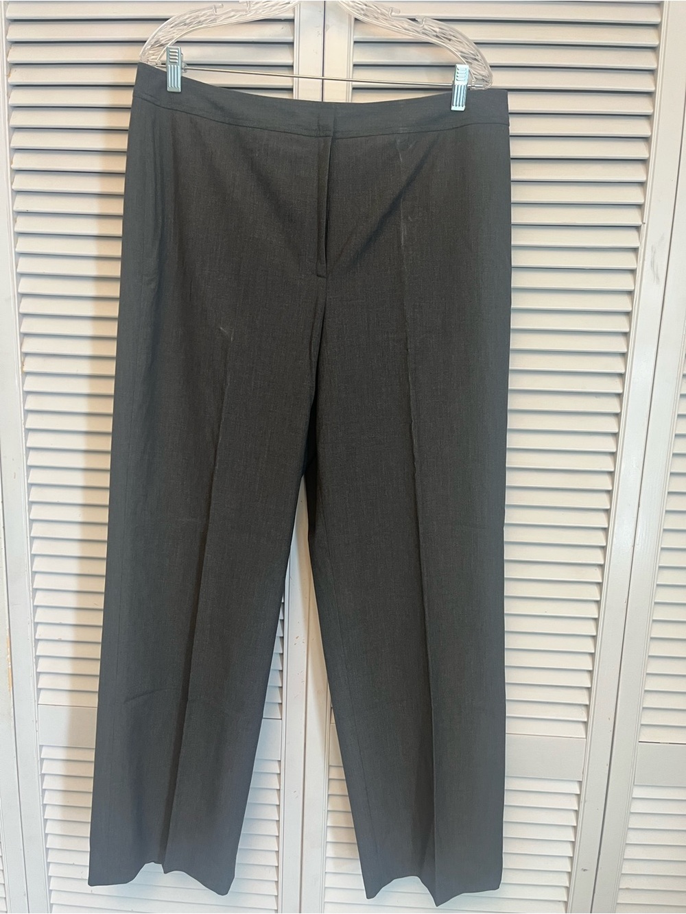 Talbots Women's Straight-Leg Trousers in Charcoal Gray